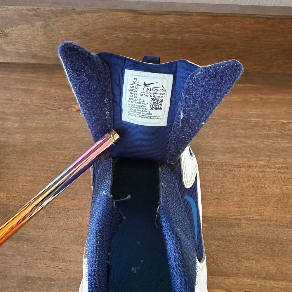 Nike Air Max Bolt TD Kids Sneakers White Blue CW1629-400 Size 10C